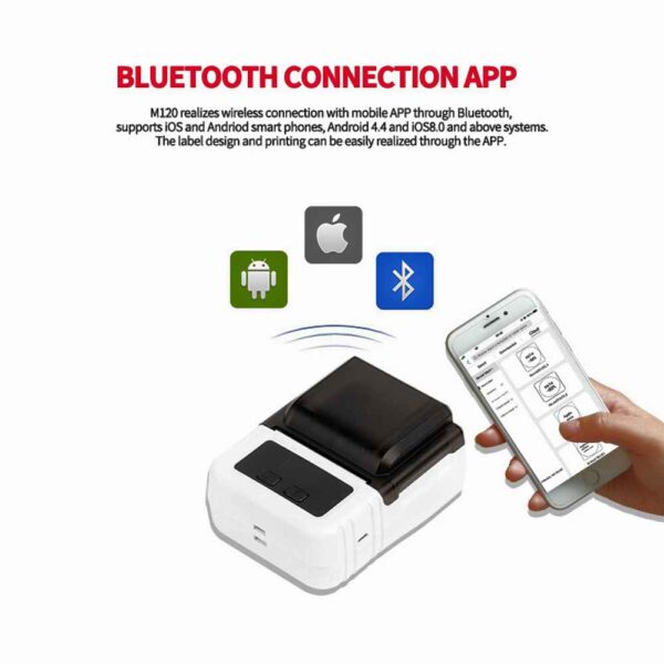 מדפסת תרמית מדבקות ניידת אלחוטית רחבה Aimo M120 | colors-il.com
