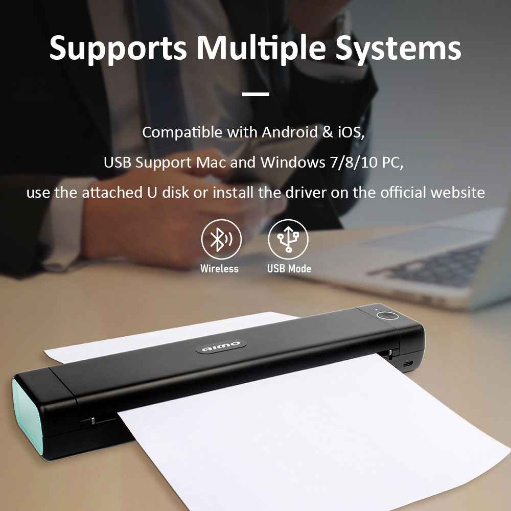 מדפסת תרמית ניידת A4 אלחוטית Aimo M08F – תמונה 5