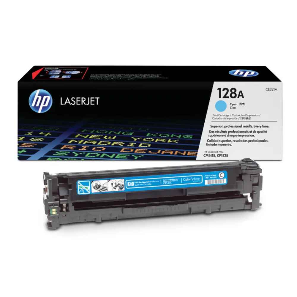 טונר ציאן HP 128A CE321A למדפסות LaserJet מקורי | קולורס ~ דיו טונרים ...