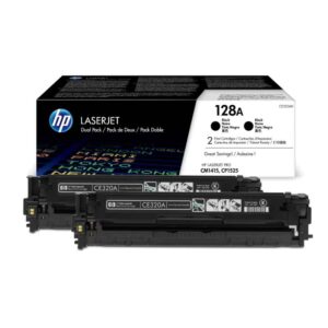 טונר שחור זוג HP 128A CE320AD למדפסות LaserJet מקורי