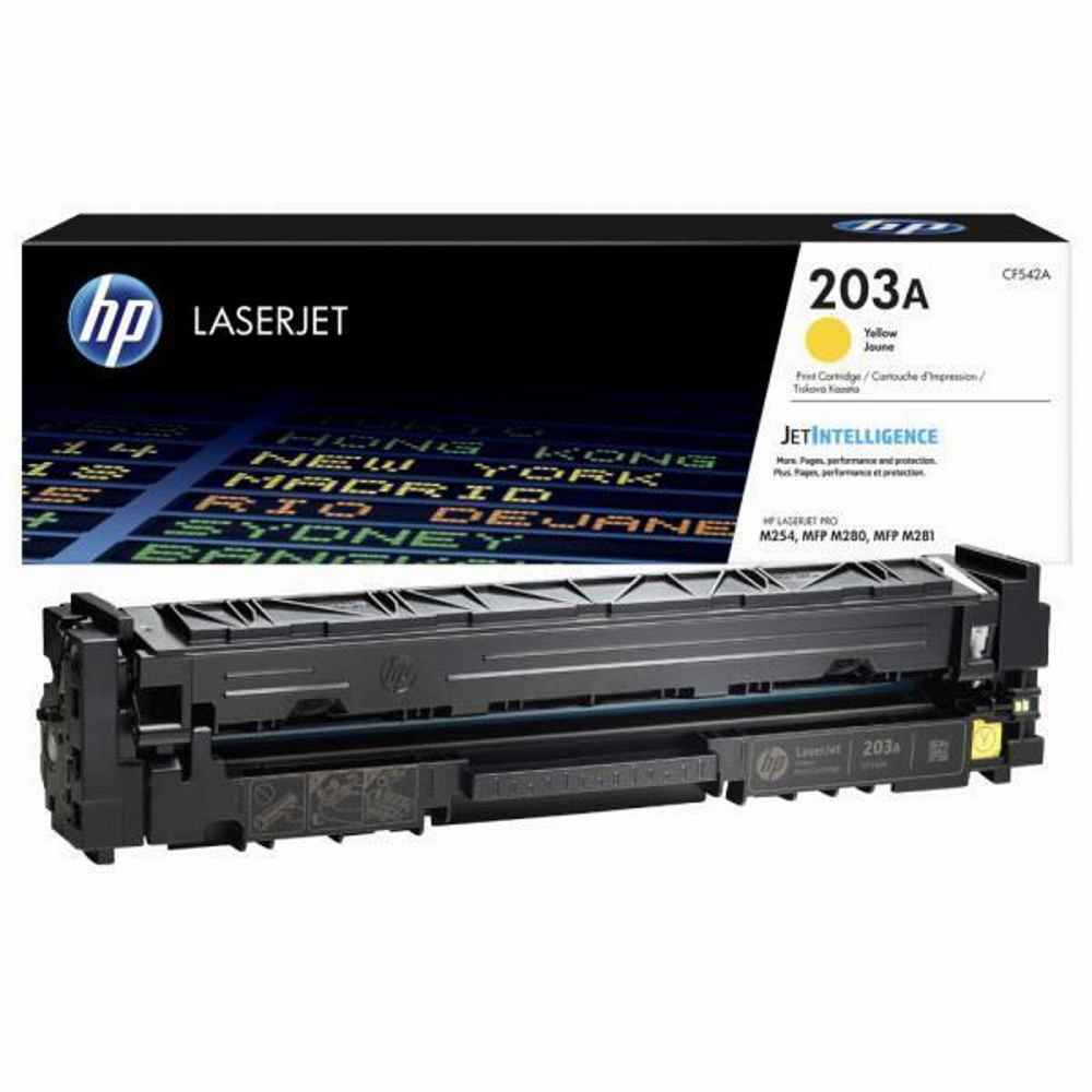 טונר צהוב HP 203A CF542A למדפסות LaserJet מקורי