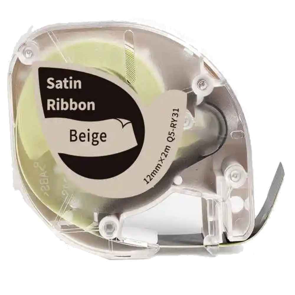 מדבקה בד סאטן שחור על רקע בז' 12X2 למדפסת AIMO P12 : colors-il.com