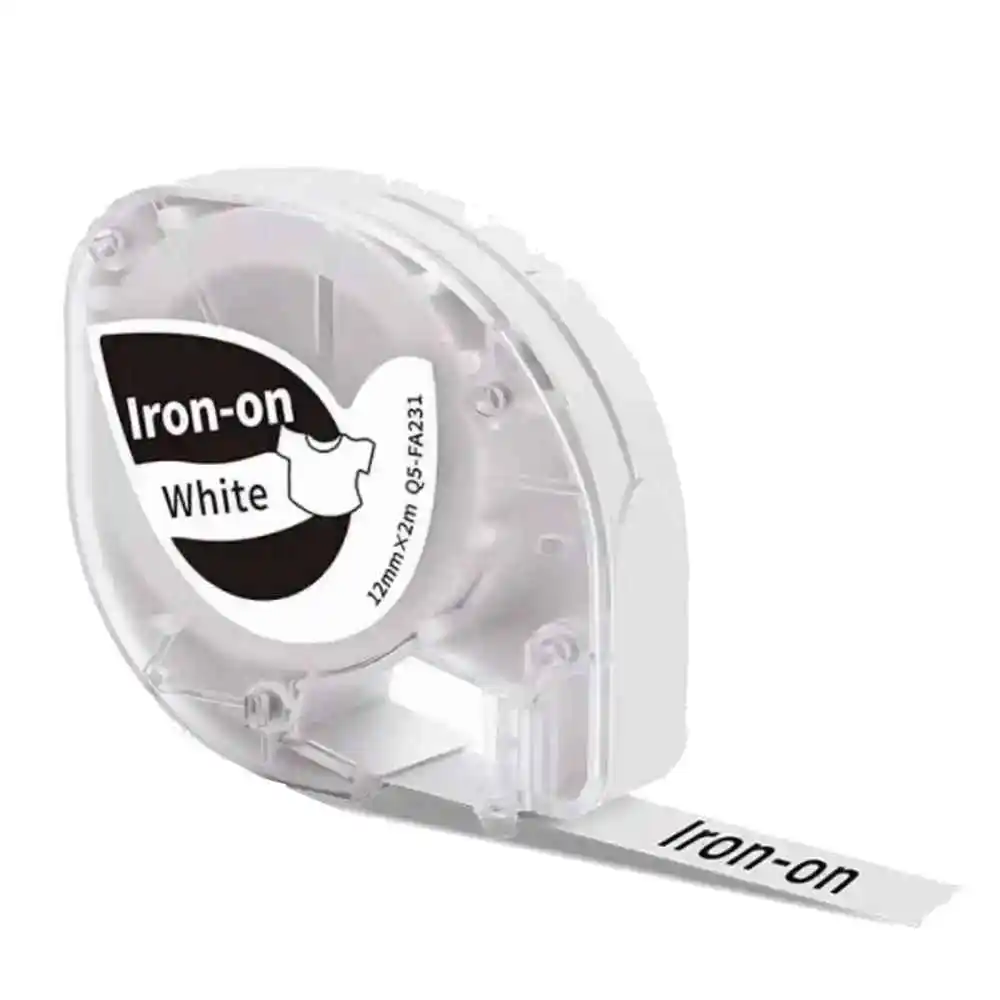 מדבקה לגיהוץ שחור על רקע לבן 12*2 למדפסת AIMO P12 | colors-il.com