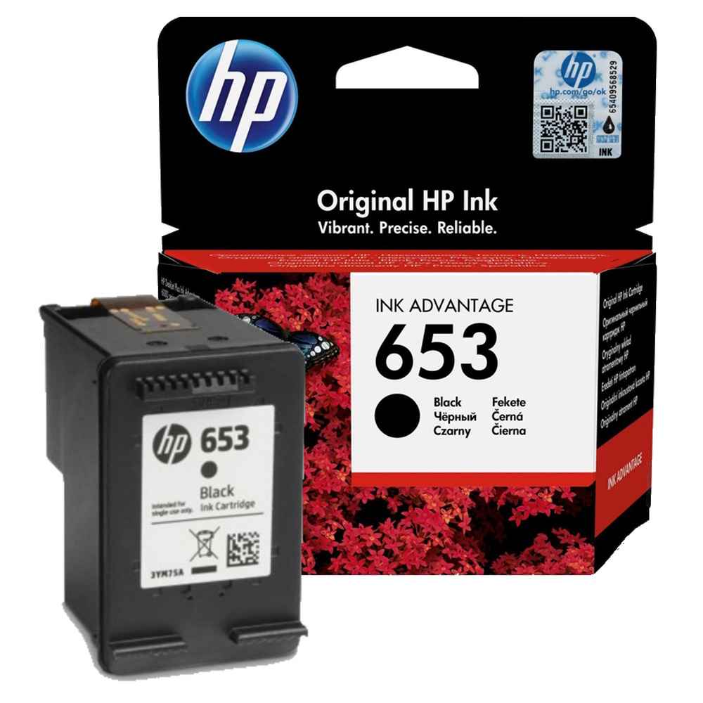 דיו שחור HP 653 BLACK 3YM75AE מקורי 360 עמודים | colors-il.com