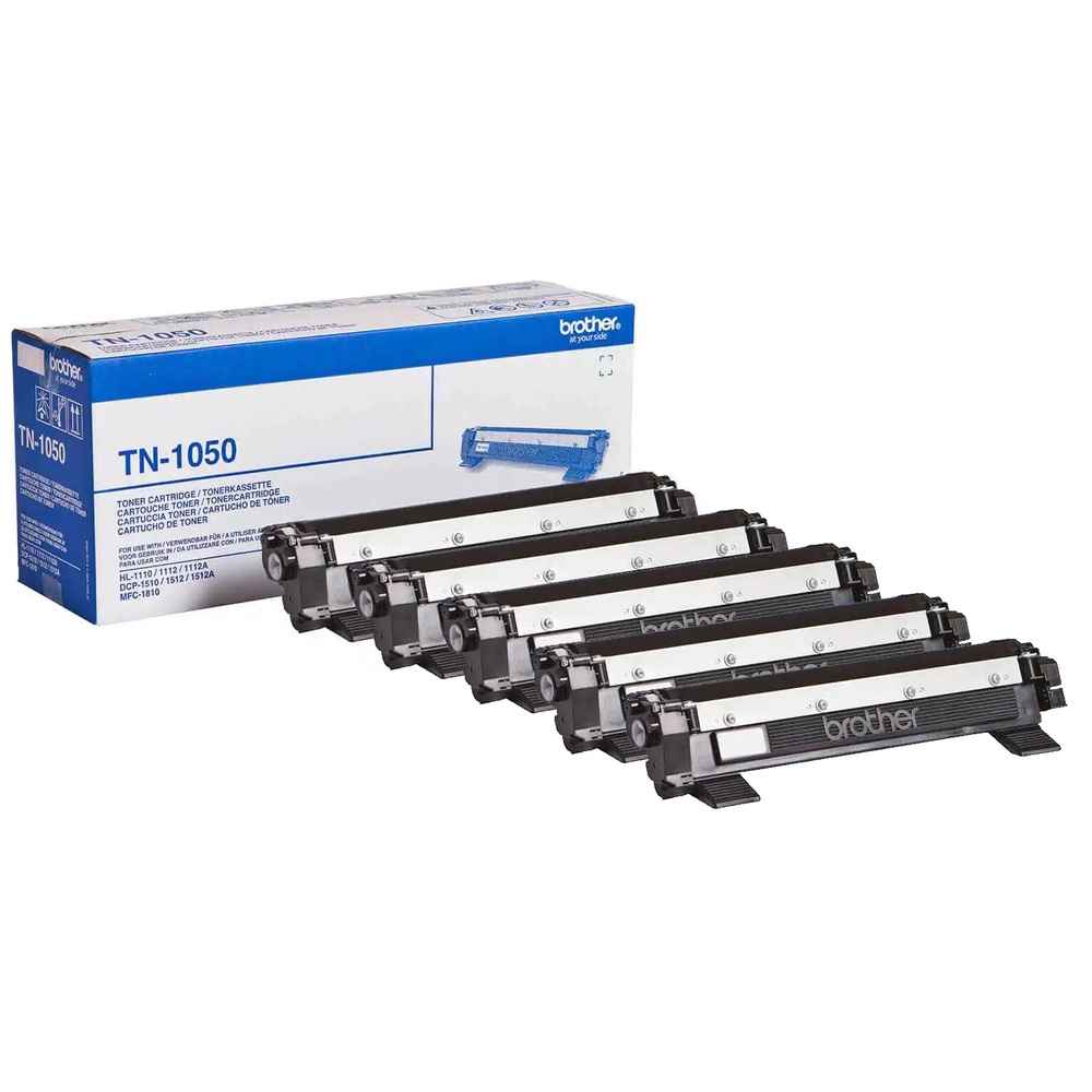 טונר שחור Brother TN-1050 סט 5 יחידות מקורי | colors-il.com