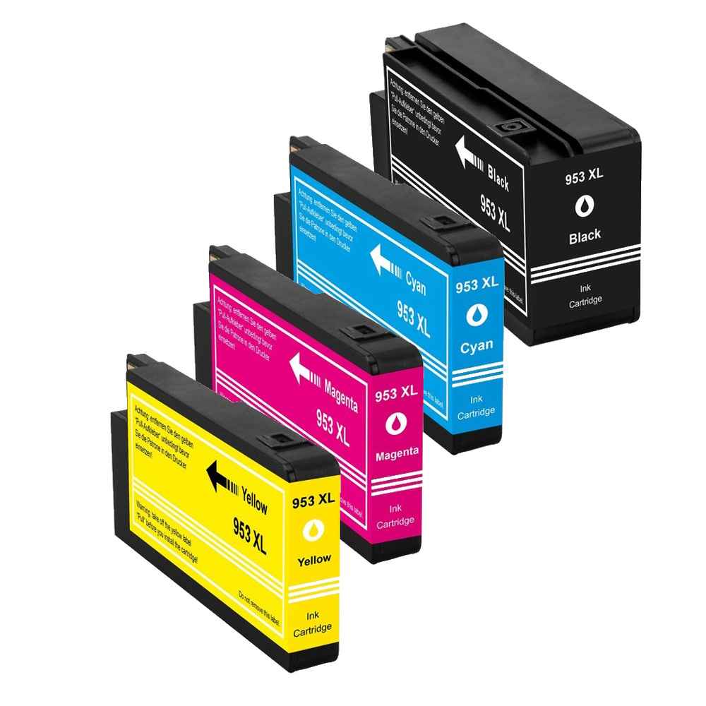 דיו צבעוני ושחור HP 953XL סט 4 יחידות תואם | colors-il.com