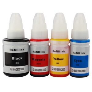 דיו צבעוני ושחור בקבוק Canon GI-490 סט 4 יחידות תואם | colors-il.com