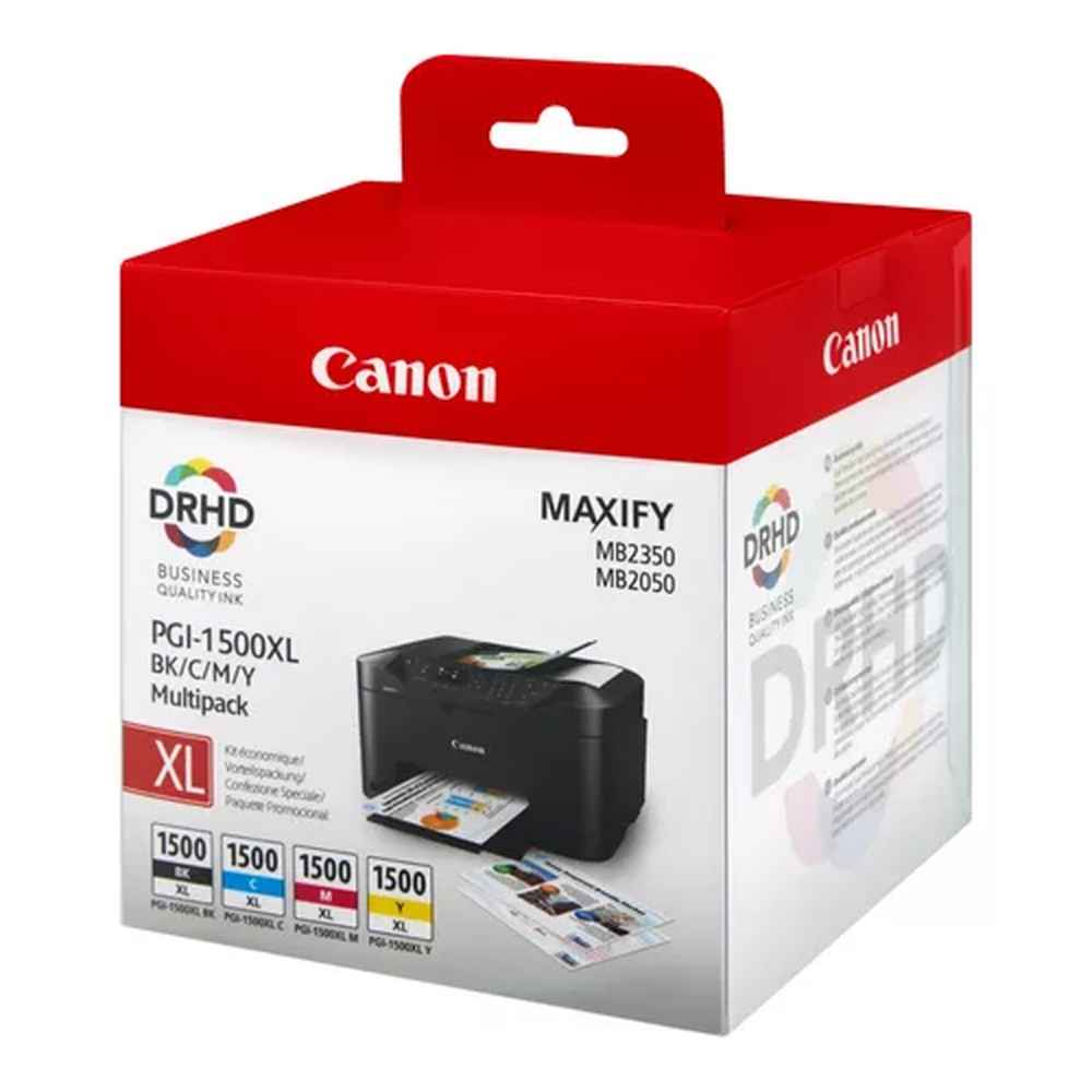 דיו צבעוני ושחור Canon PGI-1500XL סט 4 יחידות מקורי | colors-il.com