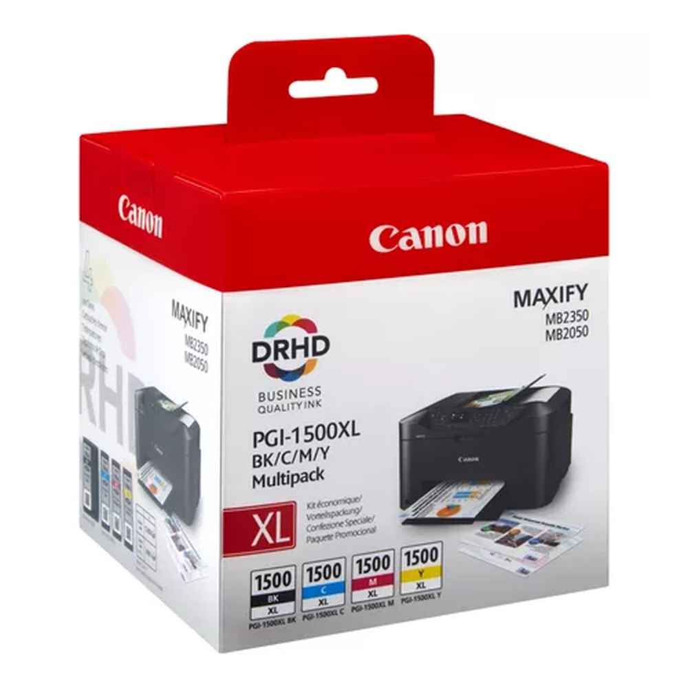 דיו צבעוני ושחור Canon PGI-1500XL סט 4 יחידות מקורי | colors-il.com