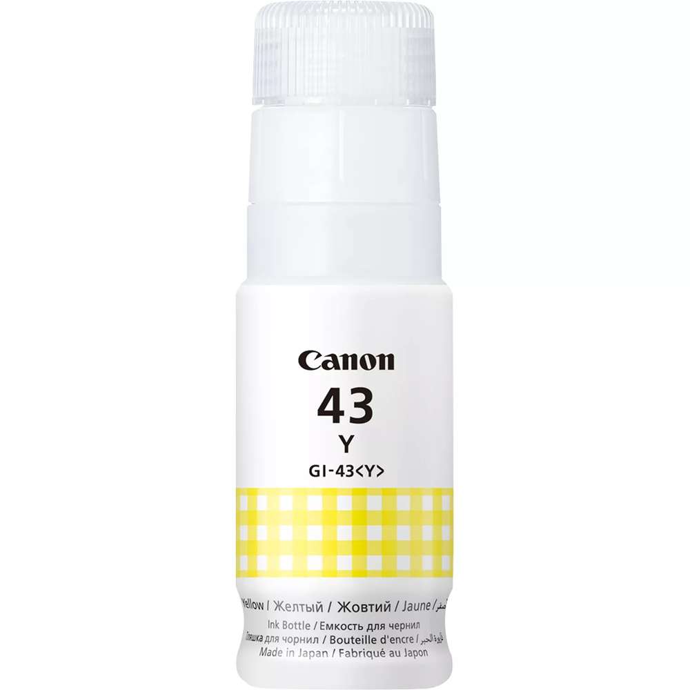 דיו צהוב בקבוק Canon GI-43Y מקורי | colors-il.com