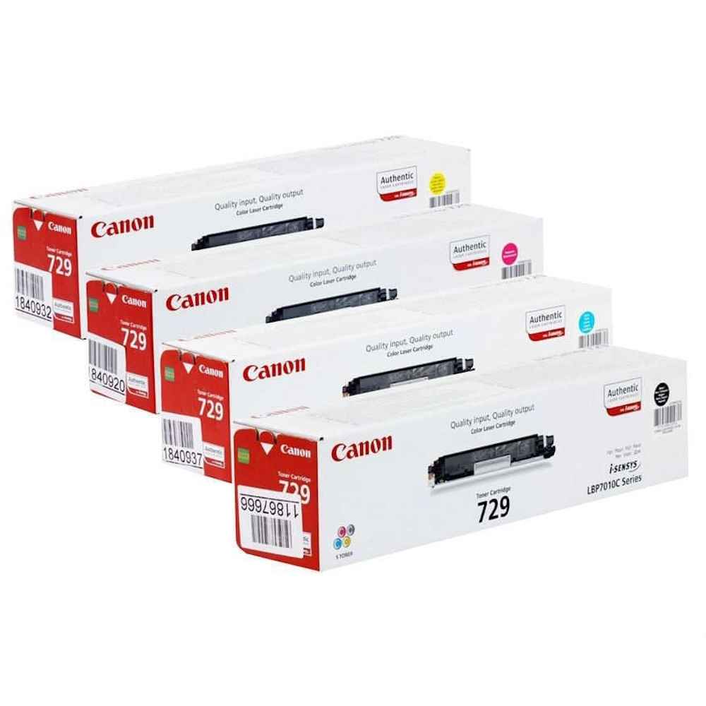טונר צבעוני ושחור Canon CRG-729 סט 4 יחידות מקורי | colors-il.com