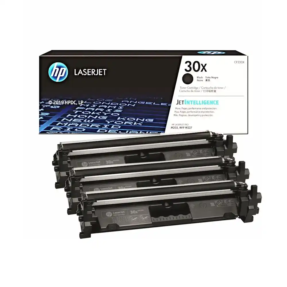 טונר שחור HP 30X CF230X סט 3 יחידות מקורי | colors-il.com