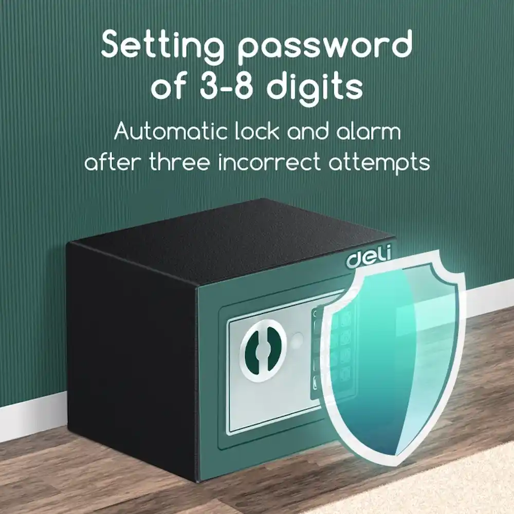 כספת אלקטרונית 170*230*170 DELI ET510 | colors-il.com