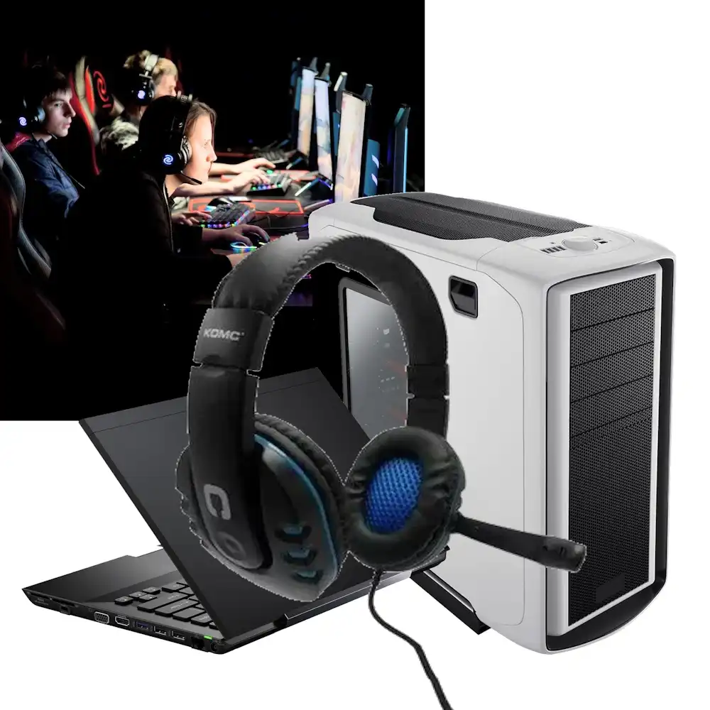 אוזניות חוטיות USB מיקרופון Komc B21 | colors-il.com