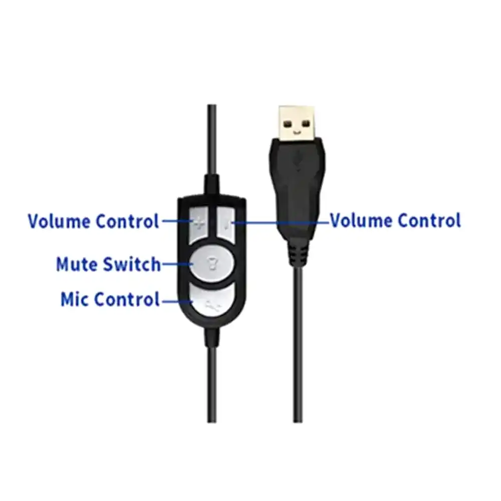 אוזניות חוטיות USB מיקרופון Komc B21 | colors-il.com