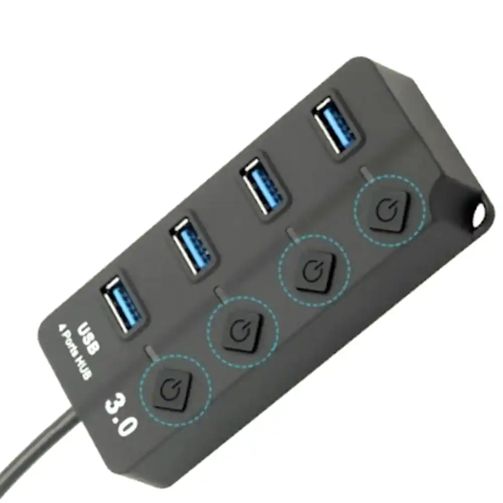 מפצל USB 3.0 ל-4 יציאות עם מתגים | colors-il.com