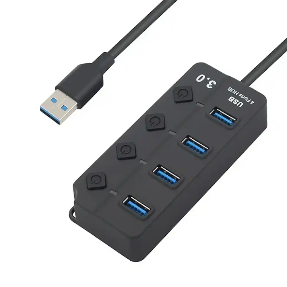 מפצל USB 3.0 ל-4 יציאות עם מתגים | colors-il.com