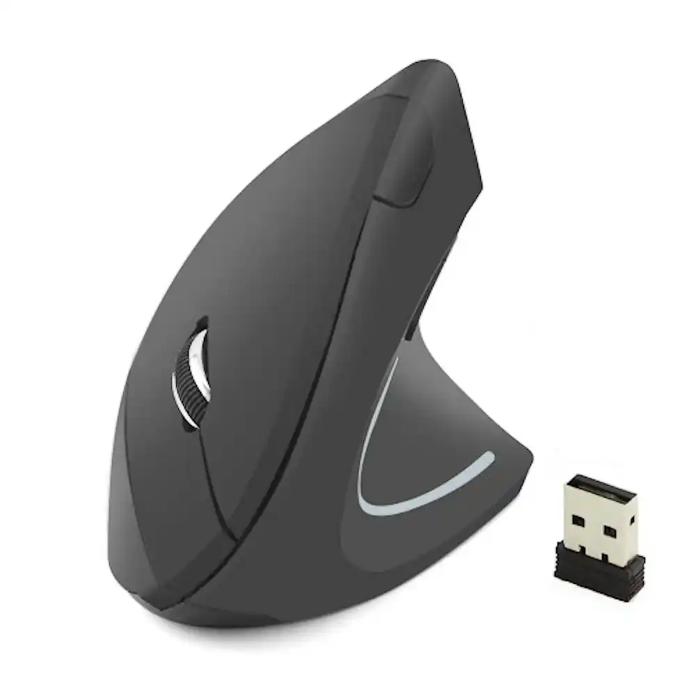 עכבר אלחוטי בלוטות ארגונומי אנכי שחור | colors-il.com