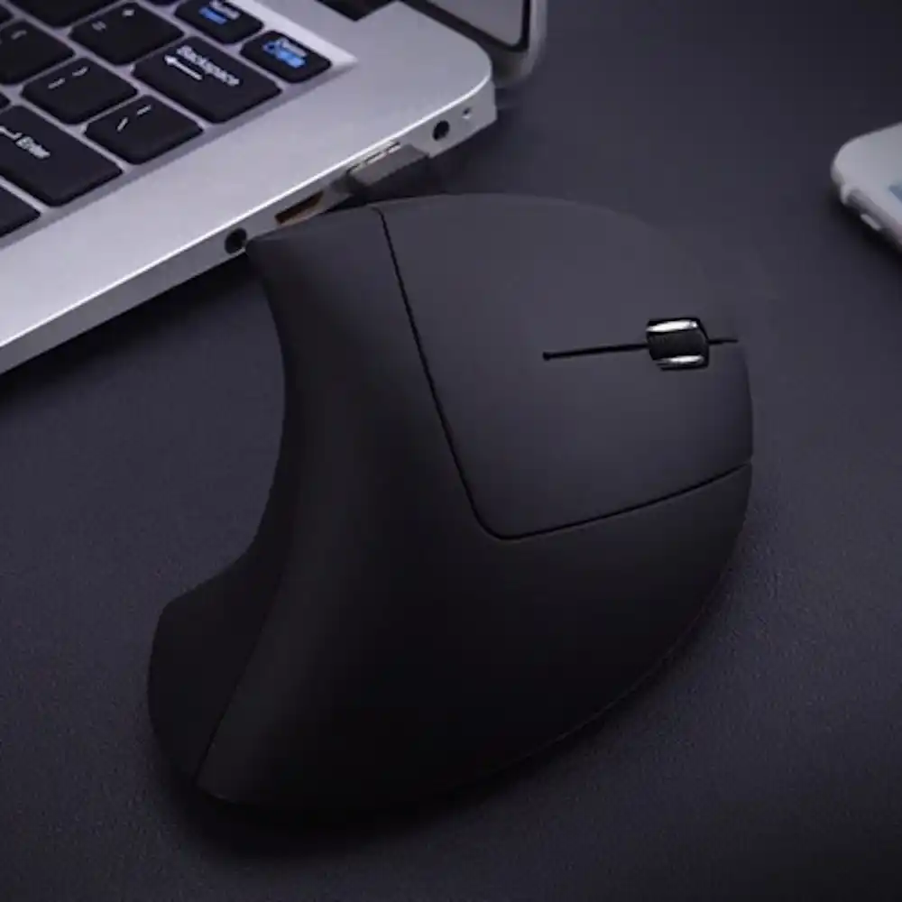 עכבר אלחוטי בלוטות ארגונומי אנכי שחור | colors-il.com