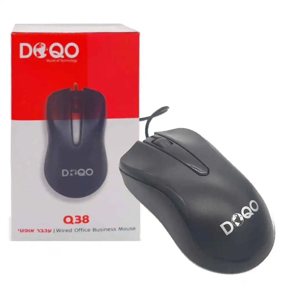 עכבר חוטי מעוצב DOQO Q38 mouse | colors-il.com