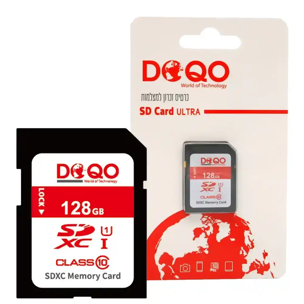 כרטיס זכרון 128GB אולטרה DOQO SDXC | colors-il.com
