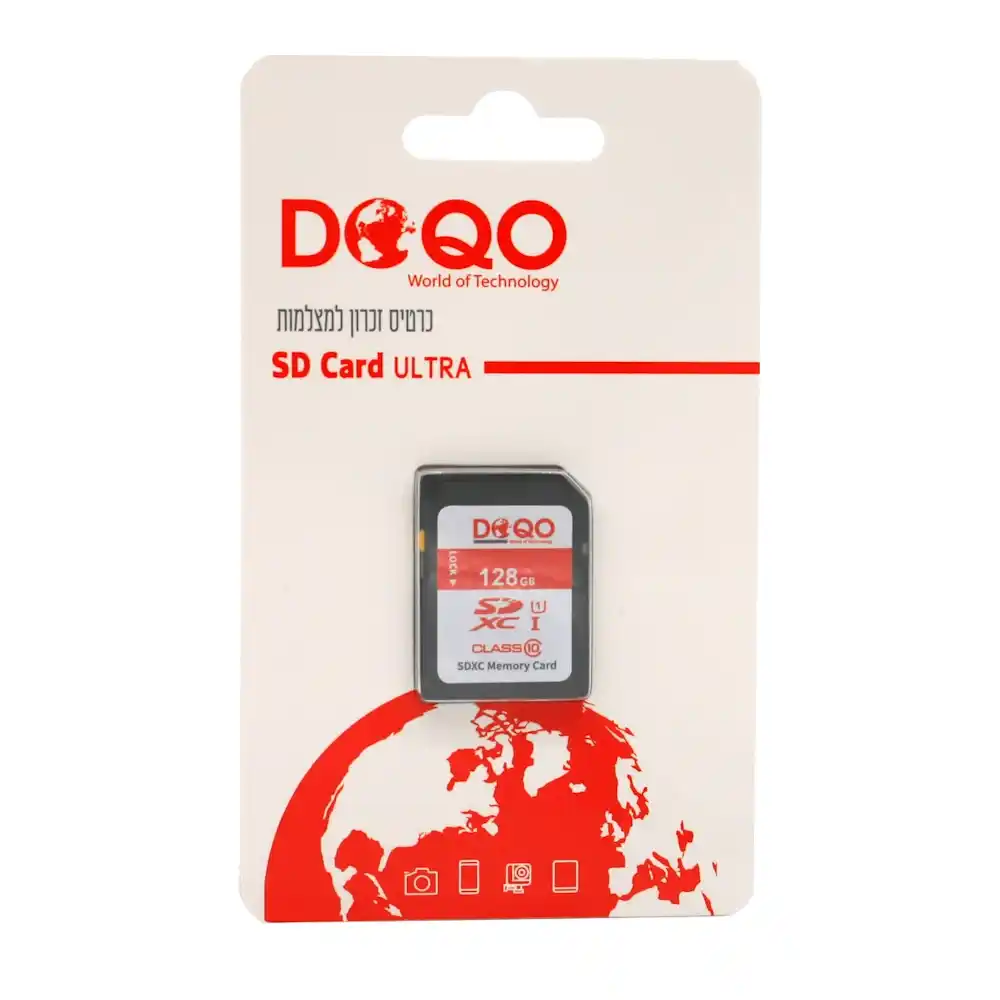 כרטיס זכרון 128GB אולטרה DOQO SDXC | colors-il.com