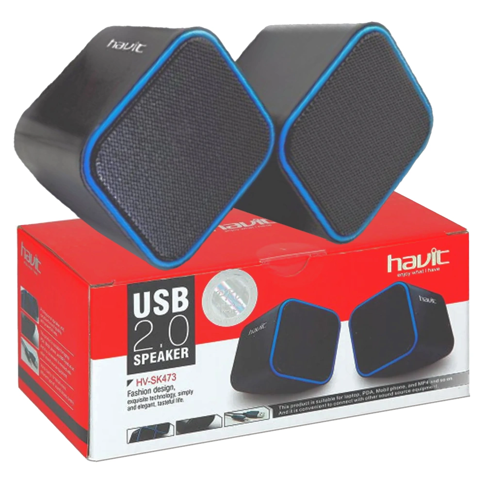 רמקול חוטי למחשב HAVIT HV-SK473 זוג שחור-כחול | colors-il.com