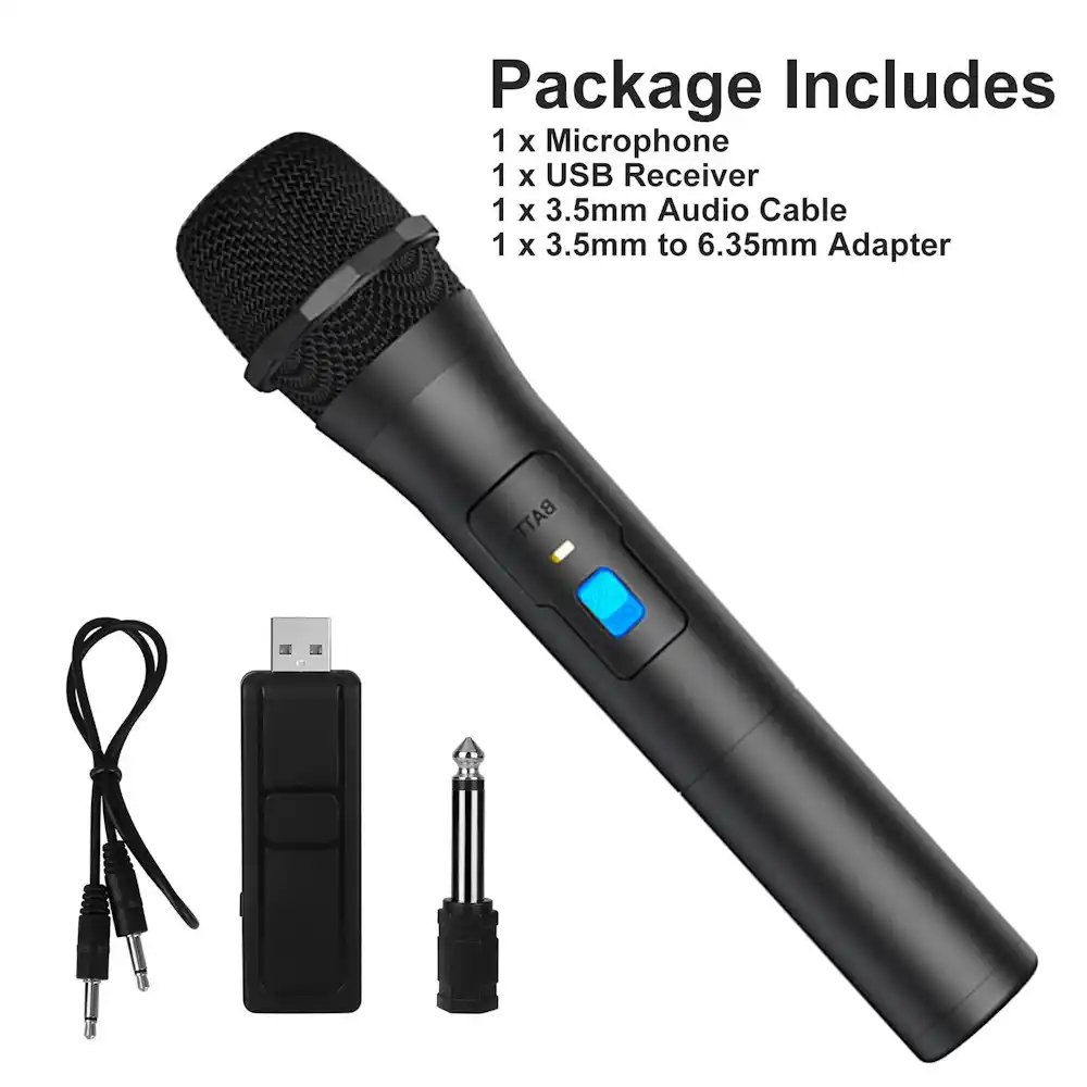 מיקרופון אלחוט ידני מקצועי V16U USB | colors-il.com