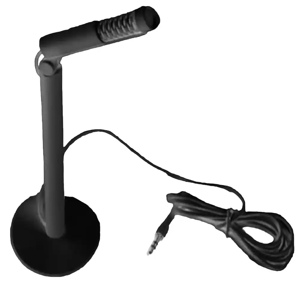 מיקרופון חוטי שולחני סטנד פלסטיק שחור Yongle YL-MIC01 | colors-il.com