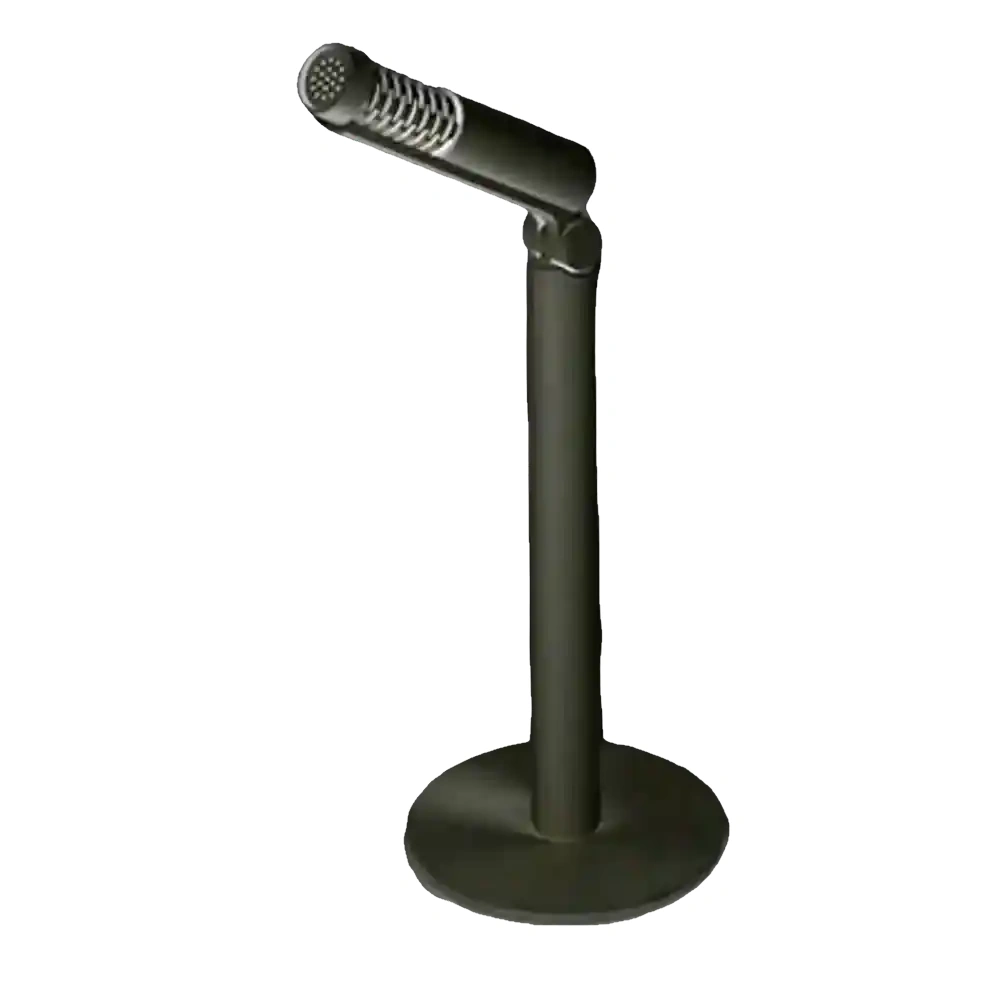 מיקרופון חוטי שולחני סטנד פלסטיק שחור Yongle YL-MIC01 | colors-il.com
