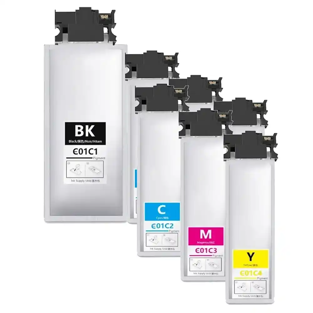 דיו צבעוני ושחור Epson T01C 10K סט 7 יחידות תואם | colors-il.com